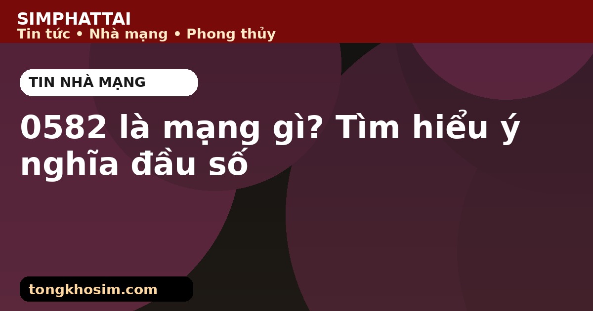 0582 là mạng gì? Tìm hiểu ý nghĩa đầu số