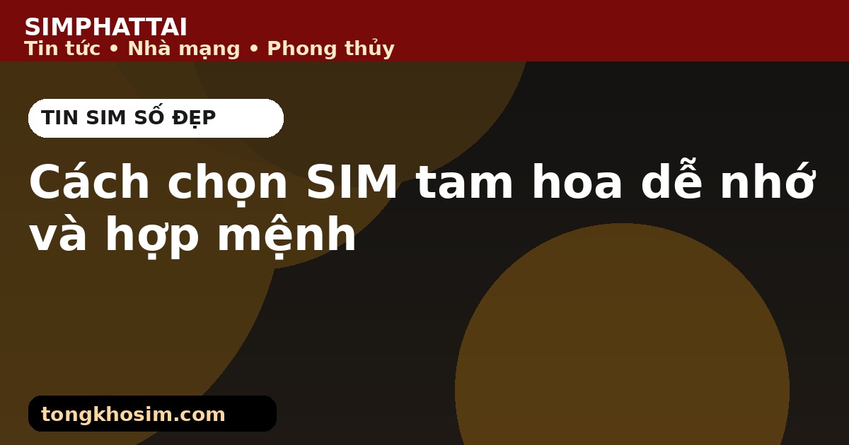 Cách chọn SIM tam hoa dễ nhớ và hợp mệnh